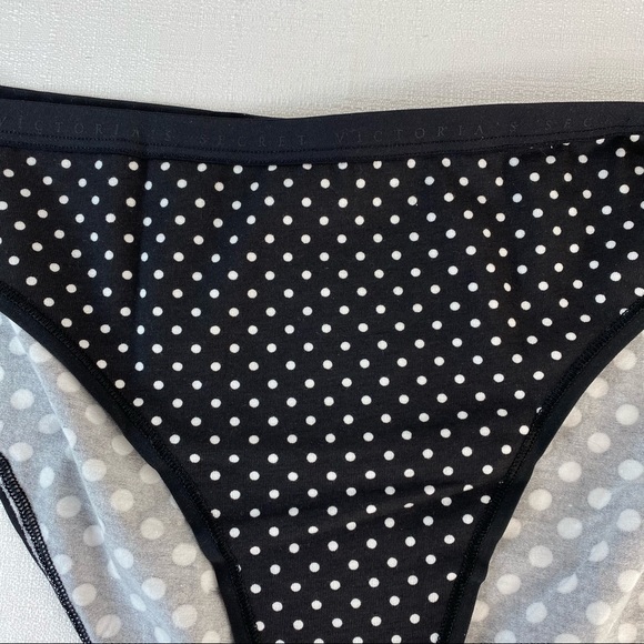 VICTORIA’S SECRET Polka Dot Panty XL black and white  🆕 - Picture 5 of 6